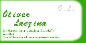 oliver laczina business card